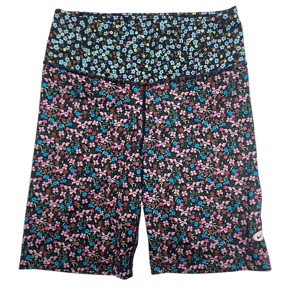 Nike Pants - Nike Dri Fit Floral Spandex Athletic Bike Shorts Womens Small Active Wear